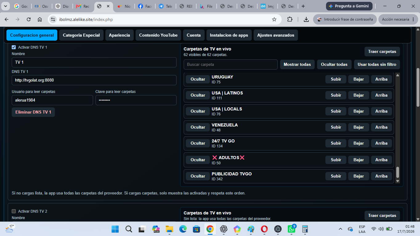 Panel web completo de LMZ Desarrollos
